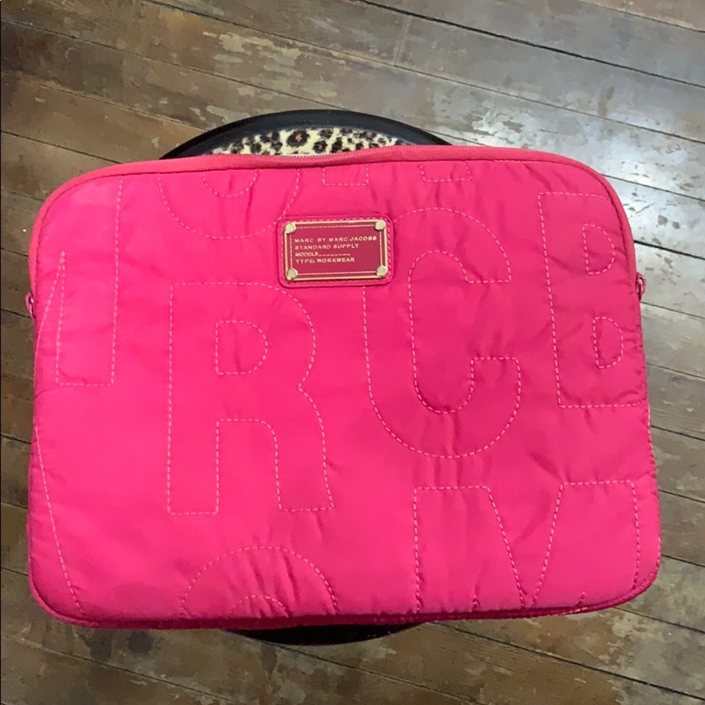 EUC Marc Jacobs laptop sleeve, hot pink